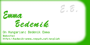 emma bedenik business card